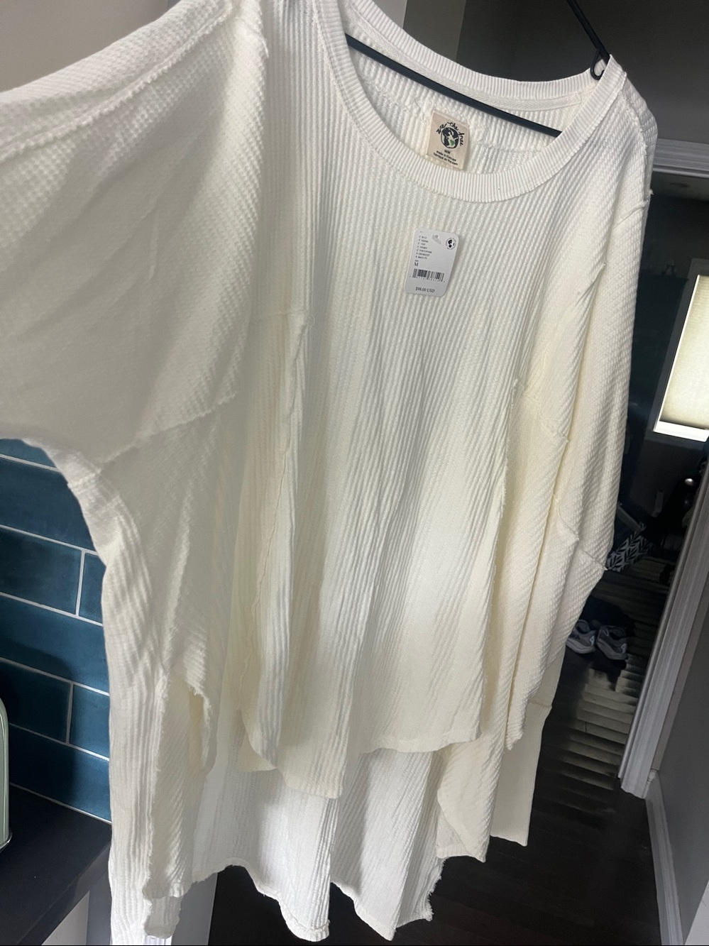 Free People -We The Free Ollie Oversized Thermal Knit Top - Picture 4 of 16